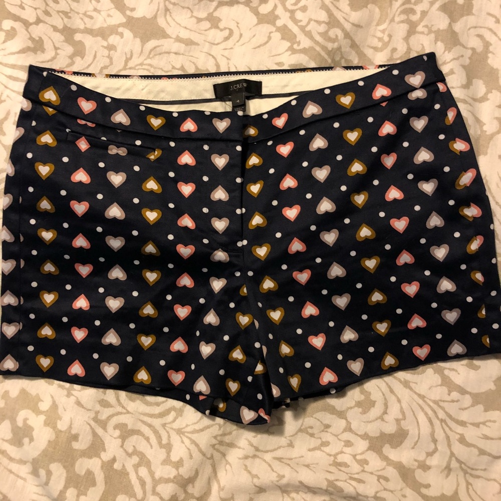 NWOT JCrew heart shorts size 4